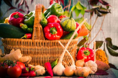 sepet tam taze sebze kırsal ayar