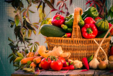 sepet tam taze sebze kırsal ayar