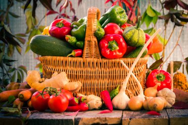 sepet tam taze sebze kırsal ayar