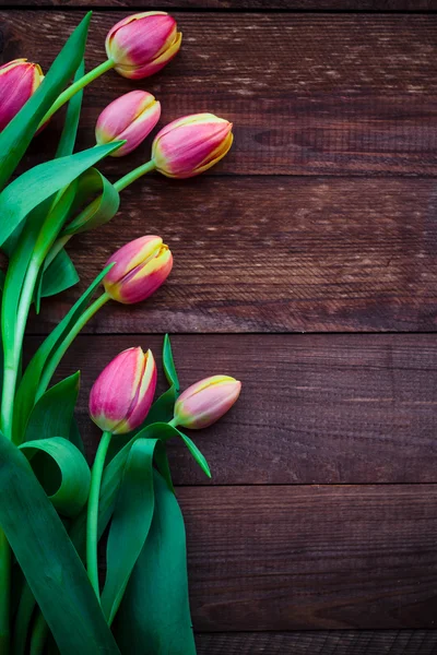 Искусство абстрактный фон весной тюльпаны деревянный дизайн — стоковое фото