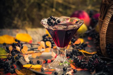 Hediyeler sonbahar mutfak tatlı aromatik içecek tentür chokeberry