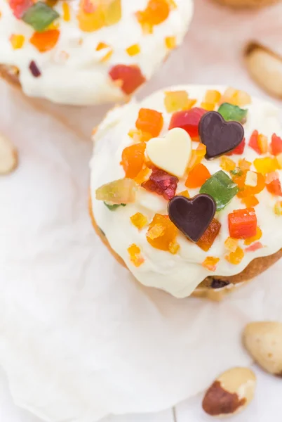 Miláček sladký šílenství sladké muffiny krém — Stock fotografie
