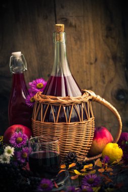 Sonbahar mutfak tentür chokeberry sahne vintage