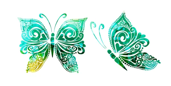 Mariposa Abstracta Multicolor Vector — Vector de stock