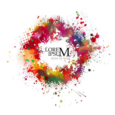 Çok renkli lekeler arka planda. Vektör illüstrasyonu