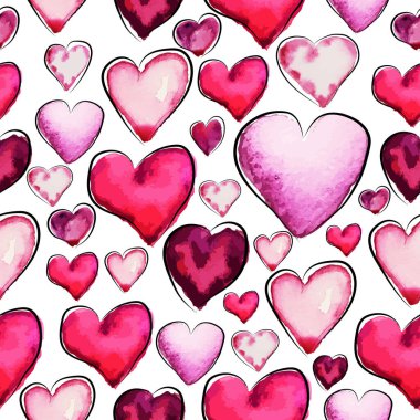 Kalbin kusursuz arka planı. Vektör illüstrasyonu