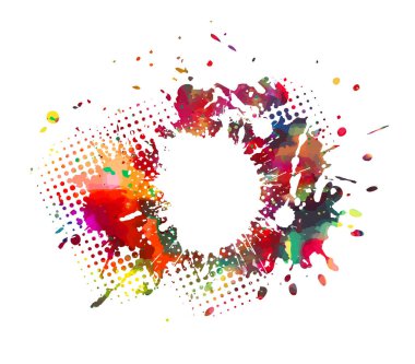 Çok renkli lekeler arka planda. Vektör illüstrasyonu