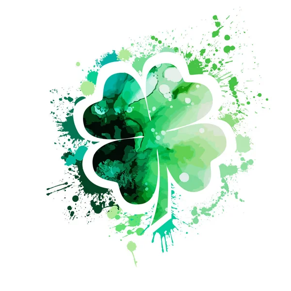 Trébol Multicolor Feliz Día San Patricio Vector — Vector de stock