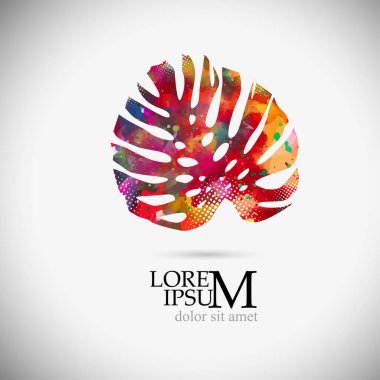 soyut renkli vektör palmiye ağacı