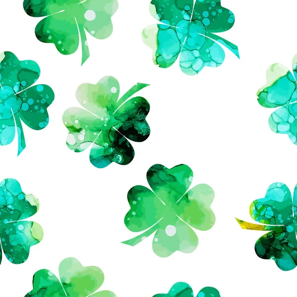 Kleeblatt Bunt Happy Patrick Day Vektor — Stockvektor