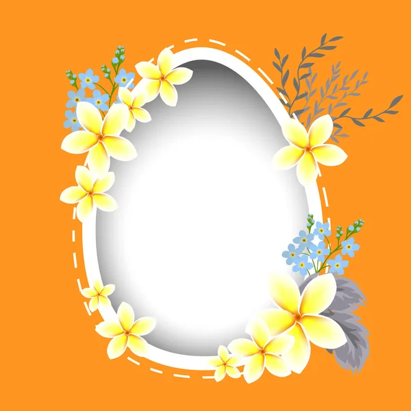 Velikonoční Rámeček Pozdrav — Stockový vektor