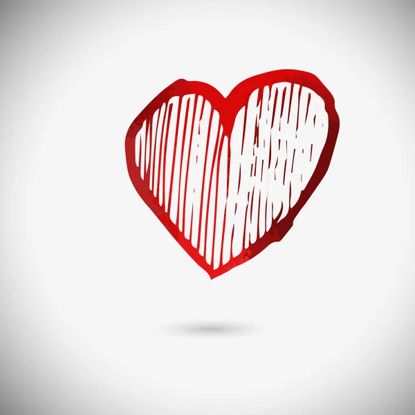 Logo Serca Czerwony Symbol Miłości Wykonany Gradientowych Wypełnionych Kształtów Odizolowanych — Wektor stockowy
