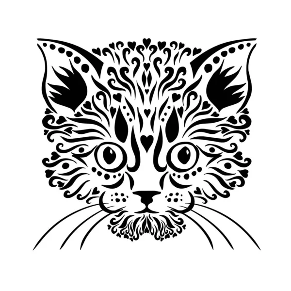 Gato Sobre Fondo Blanco — Vector de stock