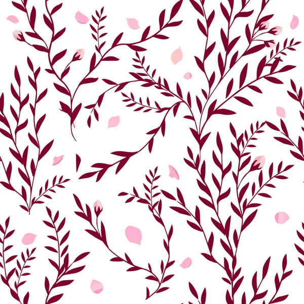 Sakura 'lı filizin pürüzsüz arka planı. Vektör illüstrasyonu