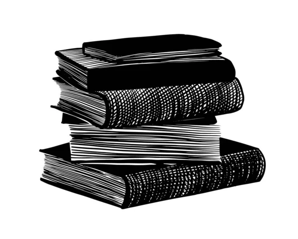 Stack di libri, grafica. Illustrazione vettoriale. — Vettoriale Stock