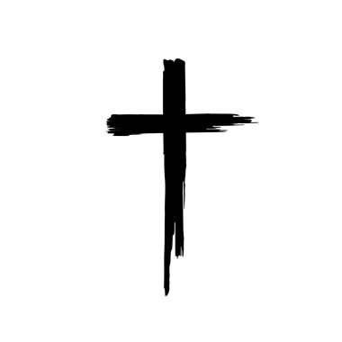 Siyah lekeli haç. Vektör illüstrasyonu