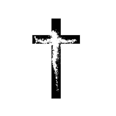 Siyah lekeli haç. Vektör illüstrasyonu