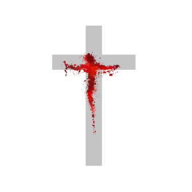 Kahrolası haç. Vektör illüstrasyonu