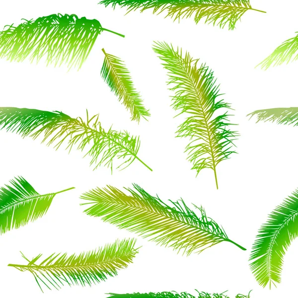 Palmblätter. nahtloser Hintergrund. Vektorillustration — Stockvektor