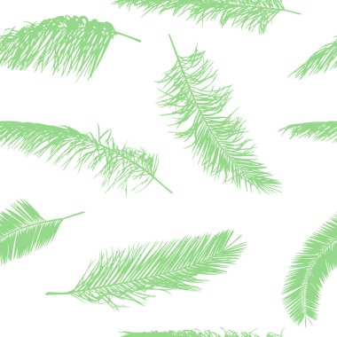 Palmiye yaprakları. Kusursuz bir arka plan. Vektör illüstrasyonu