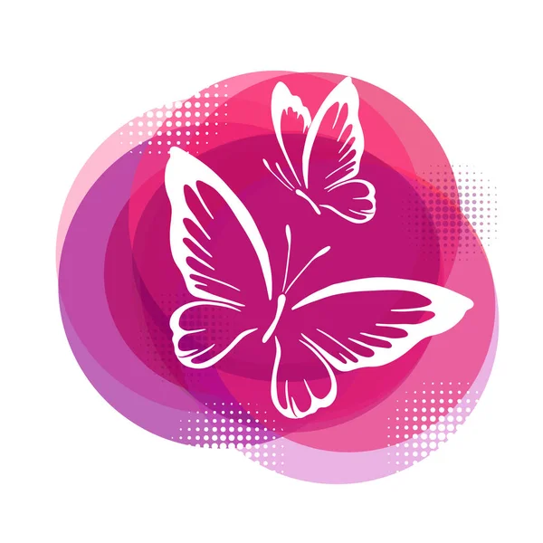 Simbolo logo butterflys. Illustrazione vettoriale — Vettoriale Stock