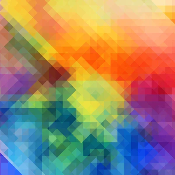 Abstraktní pestrobarevné pozadí ze čtverců. Duhová mozaika. Vektorová ilustrace — Stockový vektor