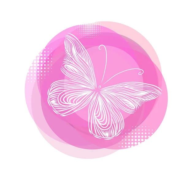 Sembol Logosu Kelebekleri Vektör Illüstrasyonu — Stok Vektör