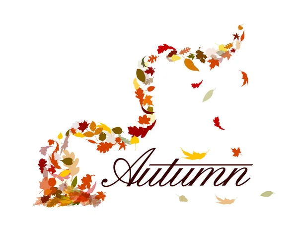 Astrazione di foglie di autunno. Sfondo da foglie di autunno. Illustrazione vettoriale — Vettoriale Stock