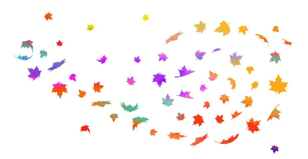 Абстракция осенних разноцветных листьев. Фон из осенних листьев. Смешанные СМИ. Векторная иллюстрация — стоковый вектор