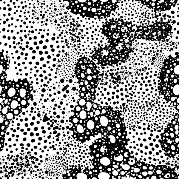 Абстрактний монохромний безшовний фон з крапок і кіл. Друк для тканини. Векторні ілюстрації — стоковий вектор