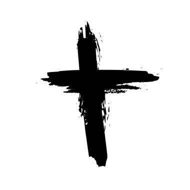 Siyah lekeli haç. Vektör illüstrasyonu