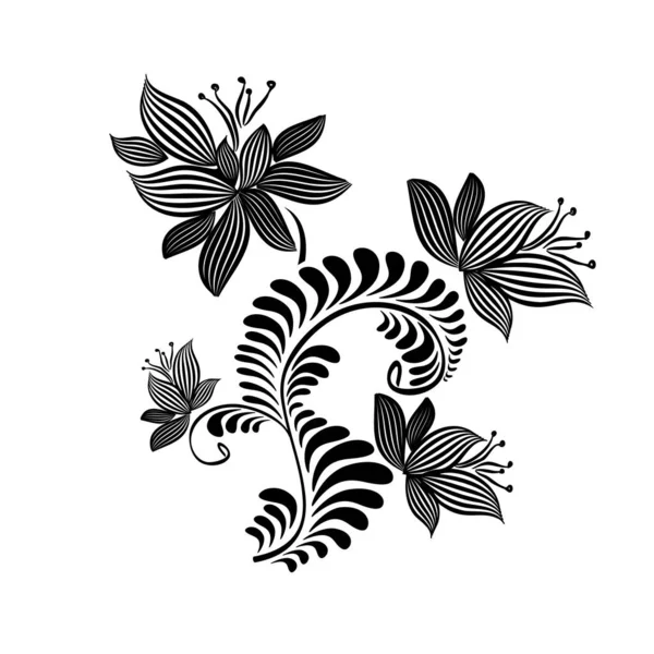 Flor hermosa abstracta gráfica. Ilustración vectorial — Vector de stock