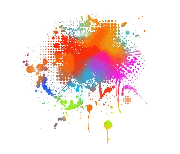 Blot multicolore abstrait. Cadre pour texte arc-en-ciel. Illustration vectorielle — Image vectorielle