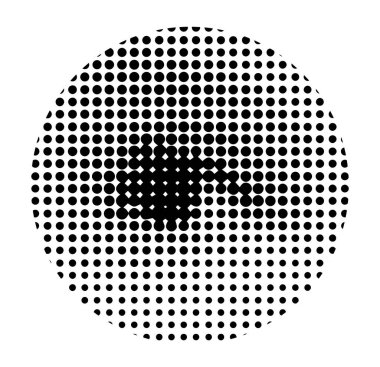 Noktalardan bir göz. Vektör illüstrasyonu