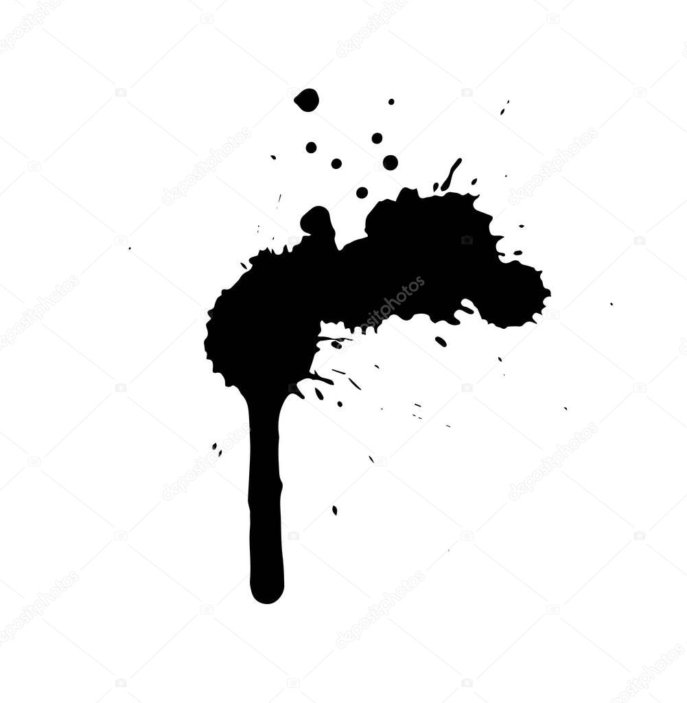 Manchas de pintura fondo mancha negra. Elemento de dise o grunge