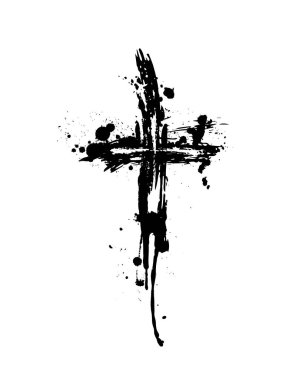 Siyah lekeli haç. Vektör illüstrasyonu