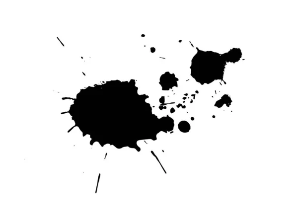 Paint stains black blotch background. Grunge Design Element. Brush Strokes. Vector illustration — Stock Vector