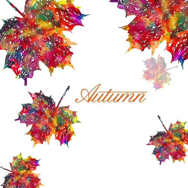 Abstraktion von Herbstblättern. Hintergrund sind Herbstblätter. Vektorillustration — Stockvektor