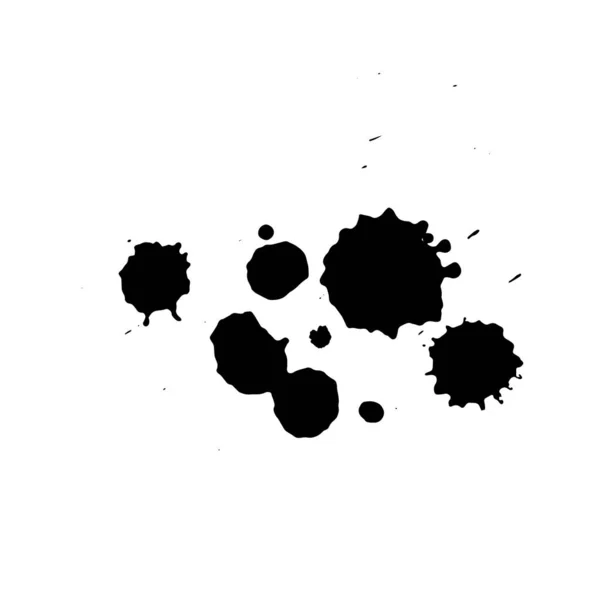 Farbflecken schwarzer Fleck Hintergrund. Grunge Design Element. Pinselstriche. Vektorillustration — Stockvektor