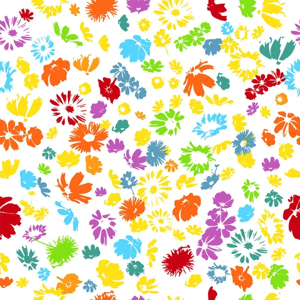 Seamless background small flowers. Vector illustration — Stock Vector