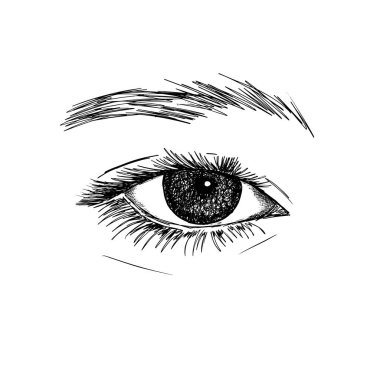 El yapımı göz boyama. Vektör illüstrasyonu