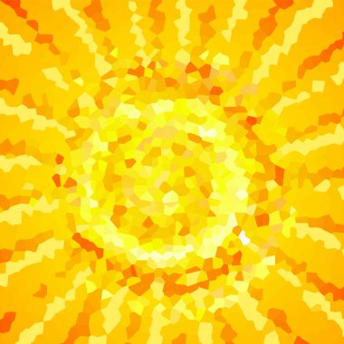 Turuncu soyut arka plan güneşi. Vektör