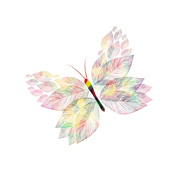 Aquarell abstrakter Schmetterling — Stockvektor