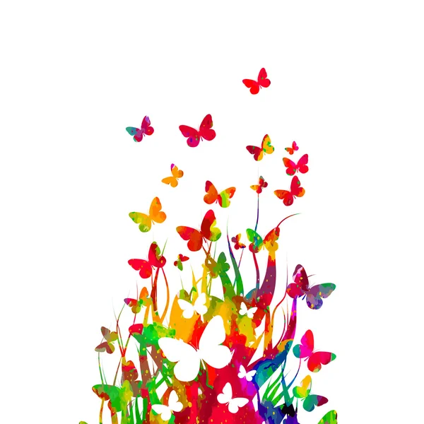 Acuarela abstracción floral — Vector de stock