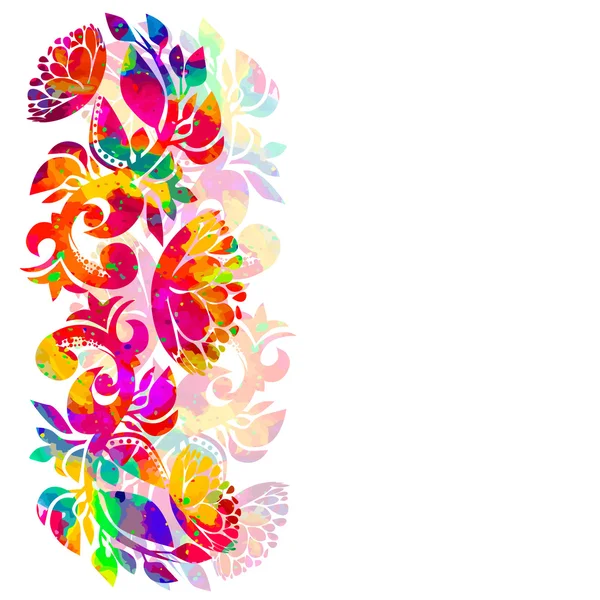 Радужный акварельный цветочный фон — стоковый вектор