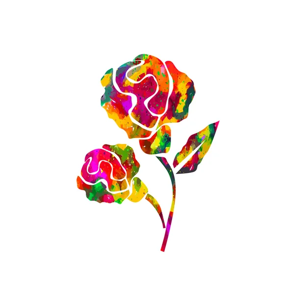 Aquarelle abstraite multicolore rose — Image vectorielle