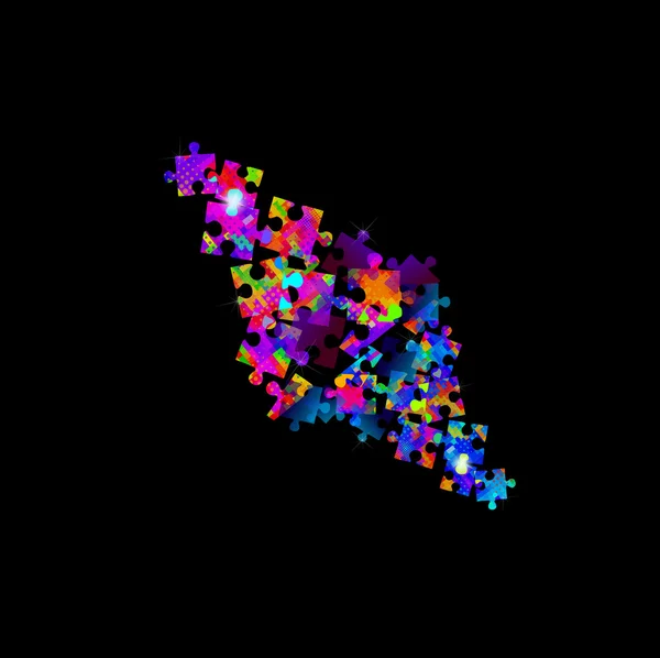 Puzzles colorés abstraits — Image vectorielle