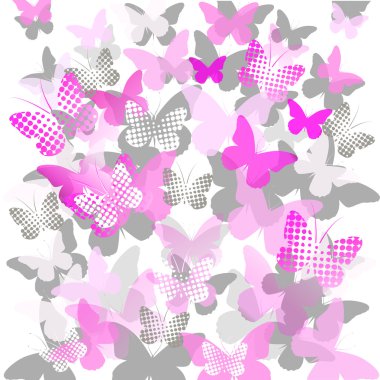 siluetleri uçan kelebekler