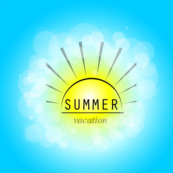 Letnie wakacje słońce tło — Wektor stockowy