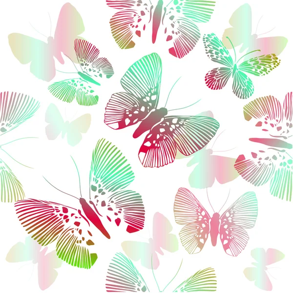 Gerçekçi kelebekler arka plan — Stok Vektör